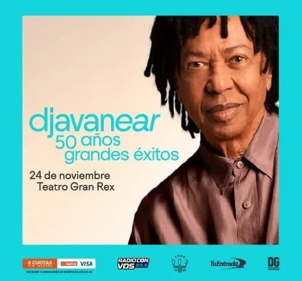 Afiche de Djavan: Djavanear 50 anos. Só sucessos
