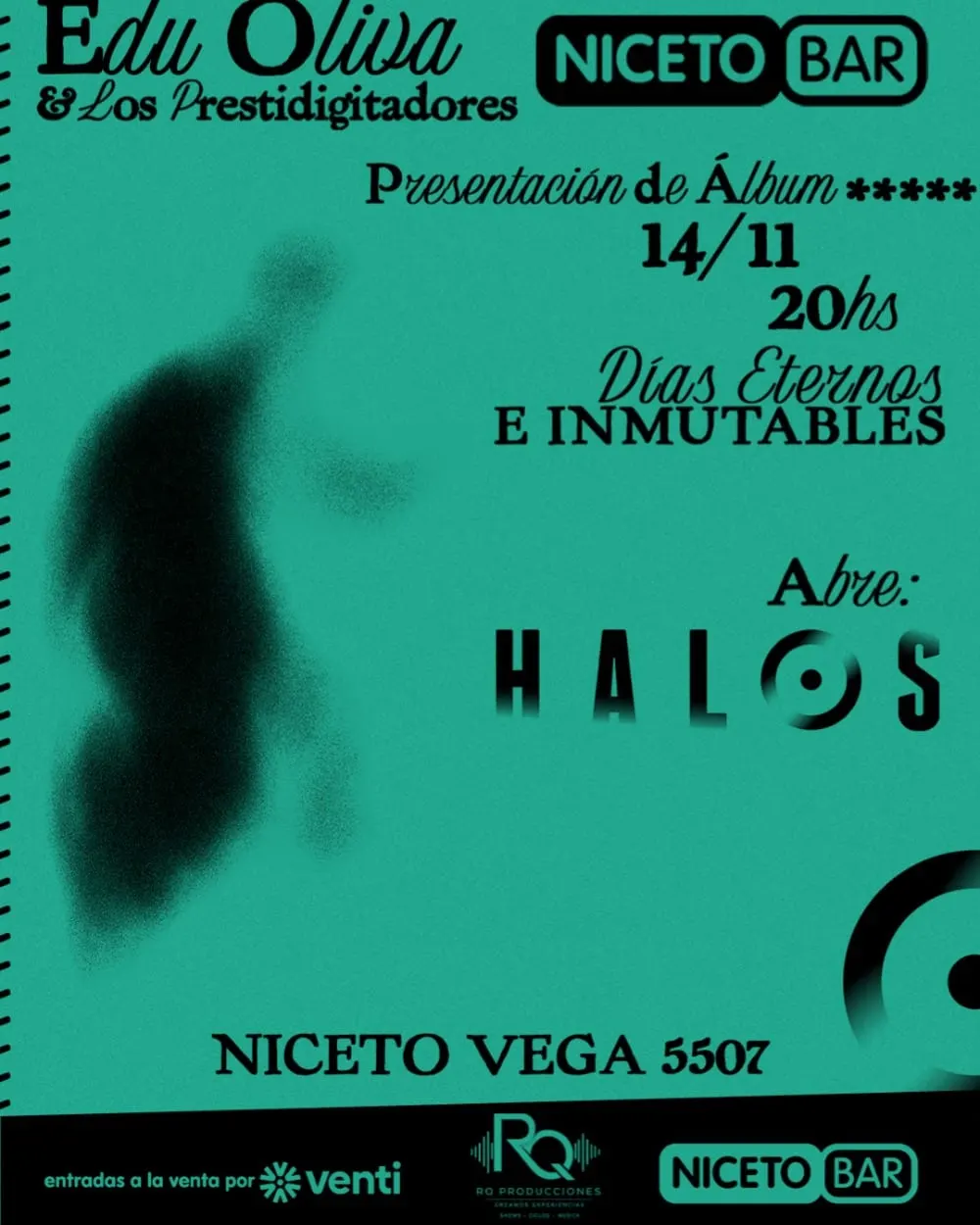Afiche de Edu Oliva + Halos