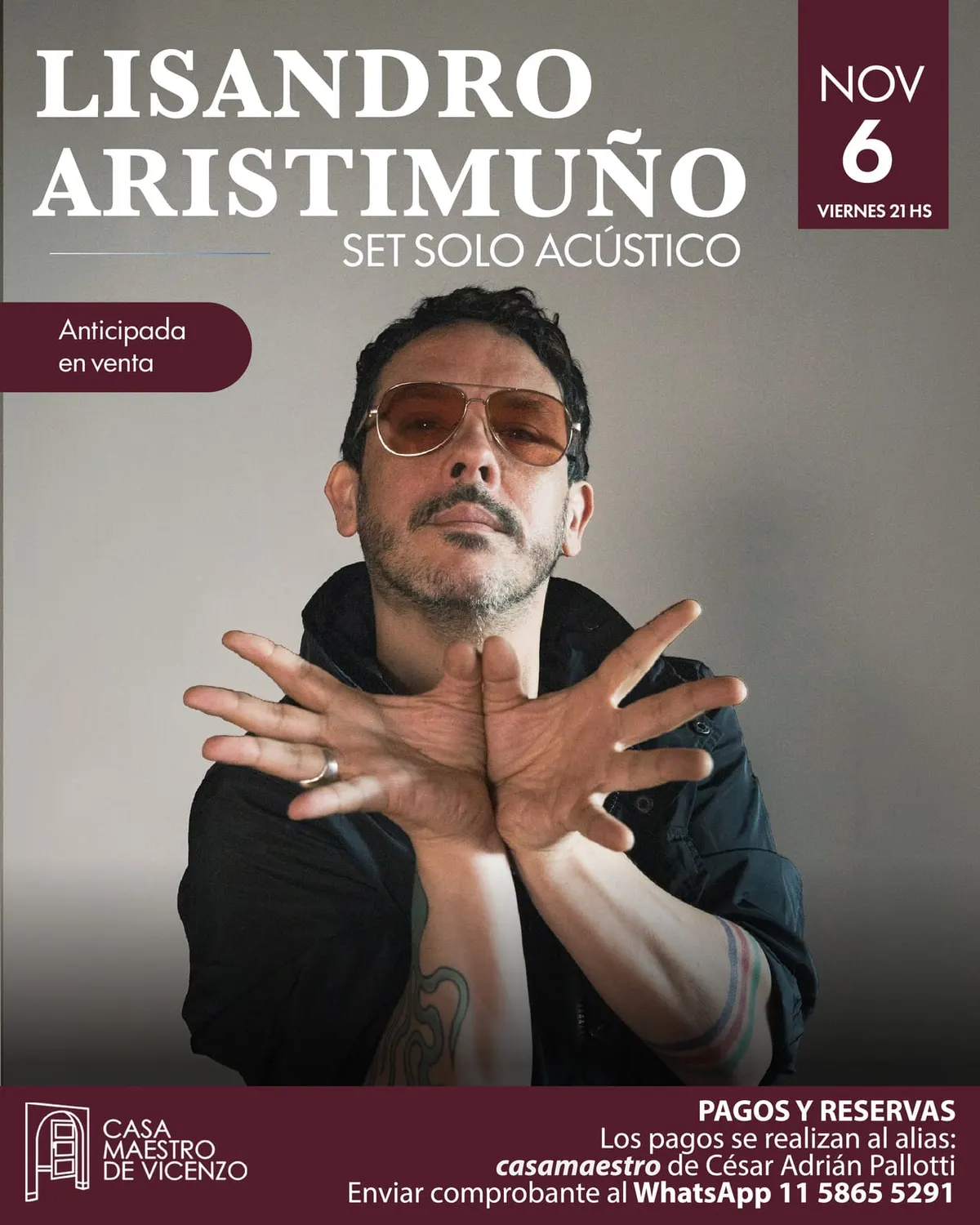 Lisandro Aristimuño: set solo acústico