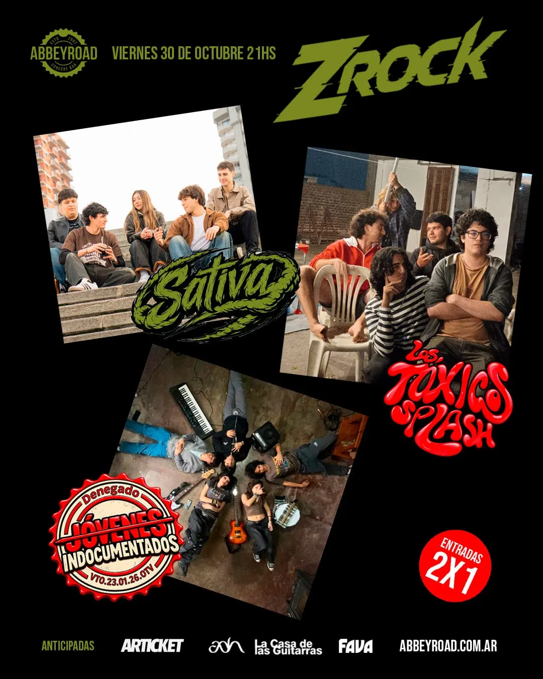 Zrock: Los Tóxicos Splash, Sativa y Jóvenes Indocumentados