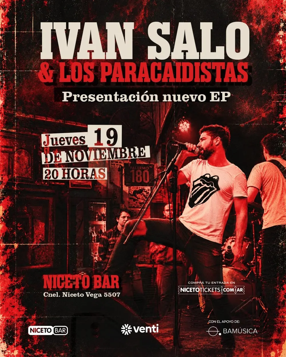 Afiche de Iván Salo & Los Paracaidistas