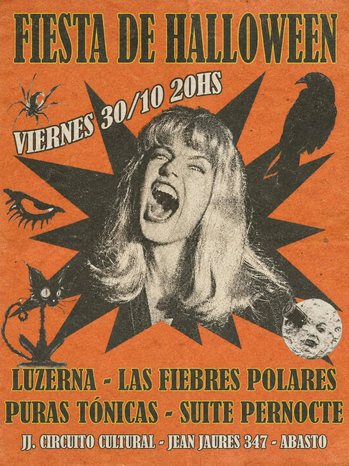 Fiesta de Halloween: Luzerna, Las Fiebres Polares, Puras Tónicas y Suite Pernocte