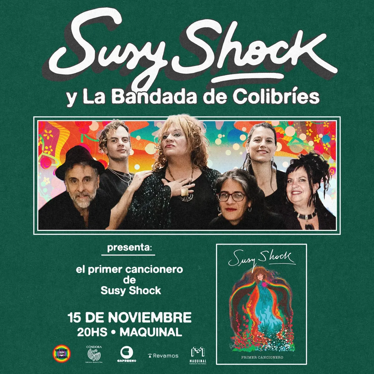 Afiche de Susy Shock y La Bandada de Colibríes en Maquinal