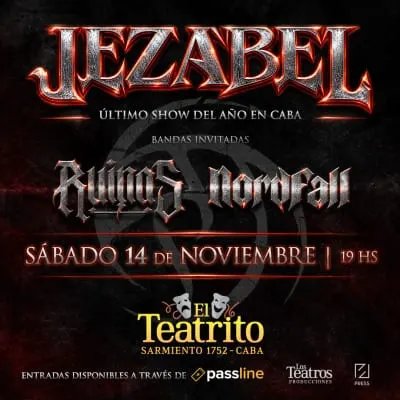 Afiche de Jezabel: último show del año en CABA