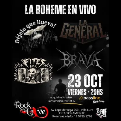 Afiche de La Boheme en vivo: día V