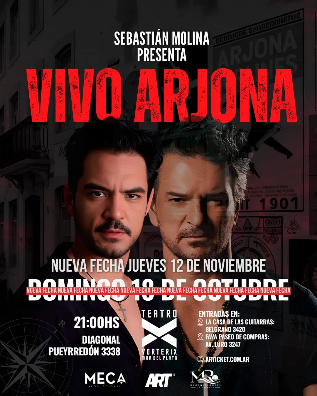 Vivo Arjona, con Sebastián Molina