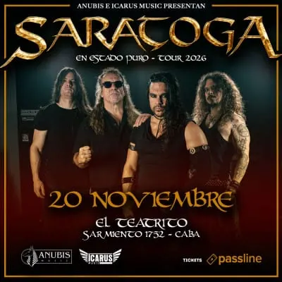 Afiche de Saratoga - En estado puro Tour 2026