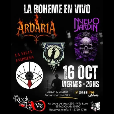 Afiche de La Boheme en vivo: día IV