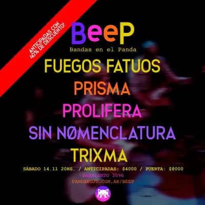 BeeP: Bandas en el Panda - 14 de noviembre de 2026