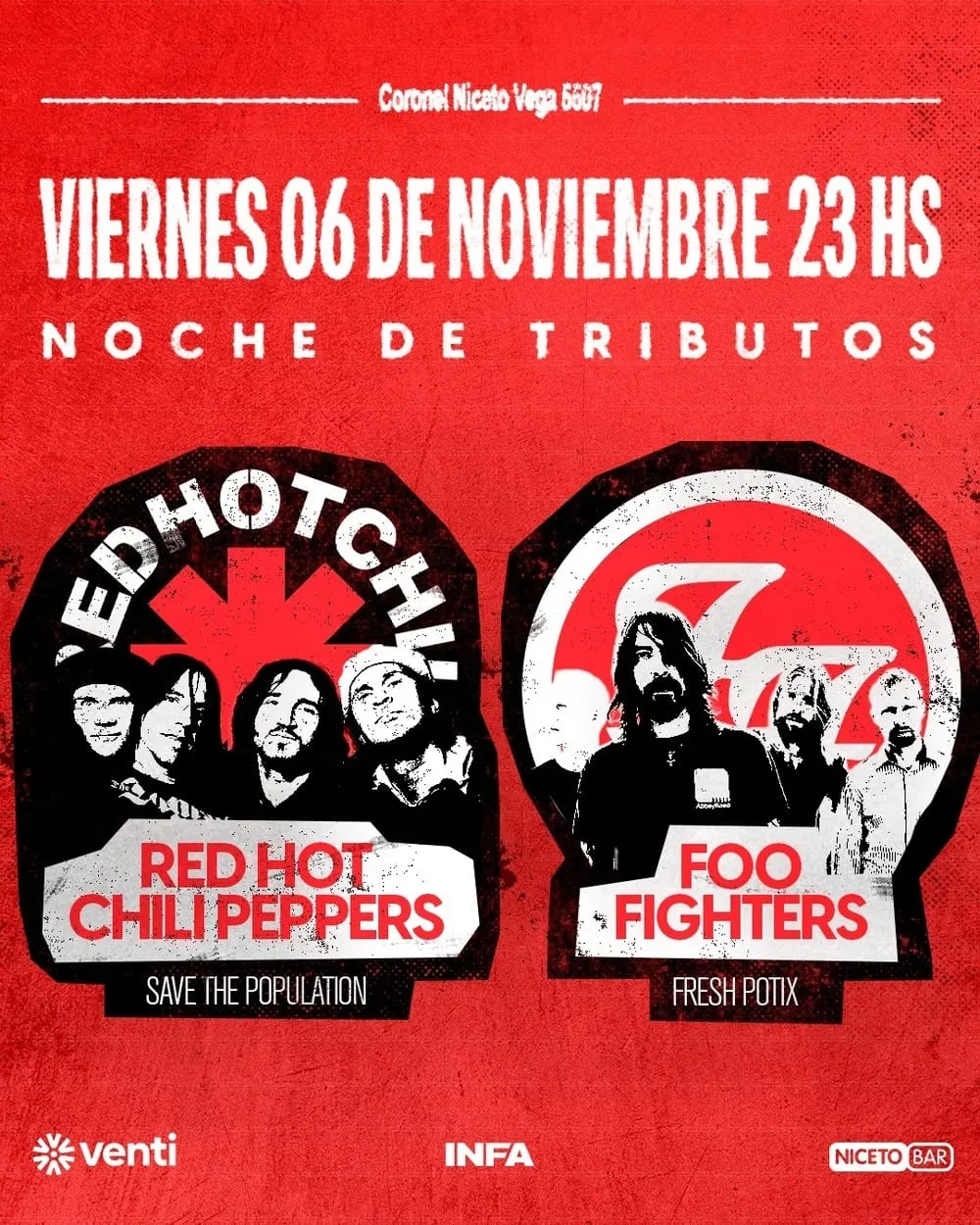 Noche de tributos: Save The Population + Fresh Potix