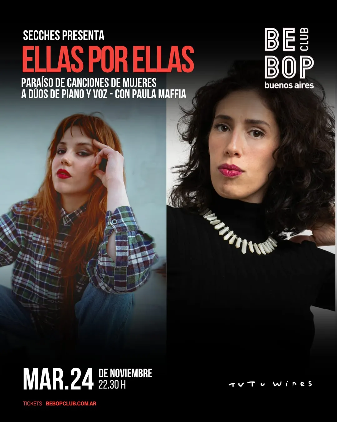 Afiche de Ellas por ellas: Ayelén Secches y Paula Maffia