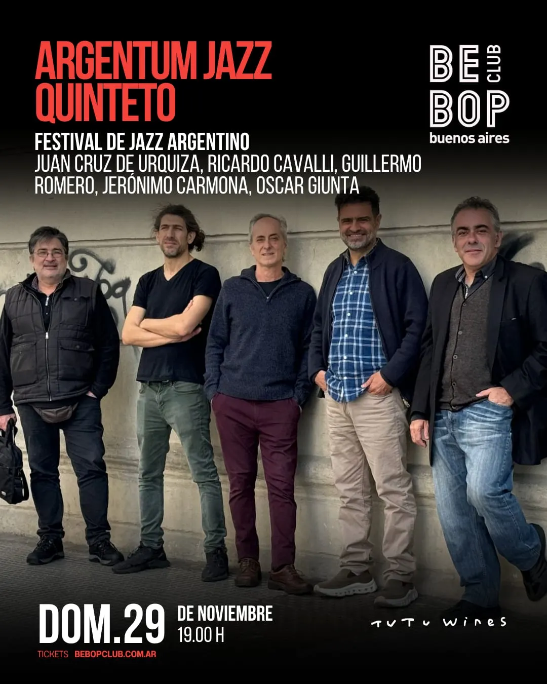 Afiche de Argentum Jazz Quinteto — Festival de Jazz Argentino