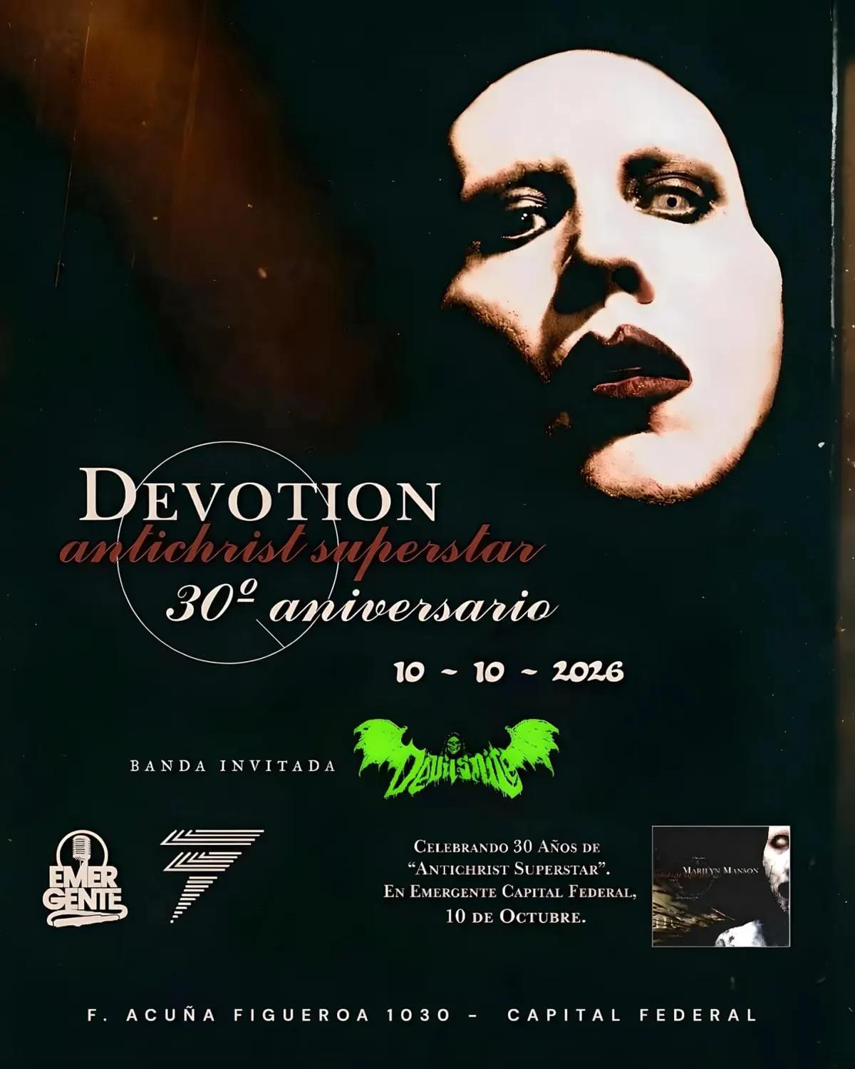 Devotion festeja 30 años de Antichrist Superstar
