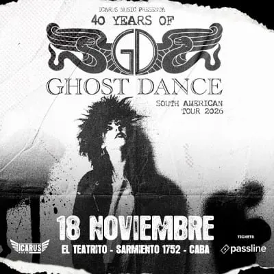 Afiche de Ghost Dance - 40 aniversario South American Tour