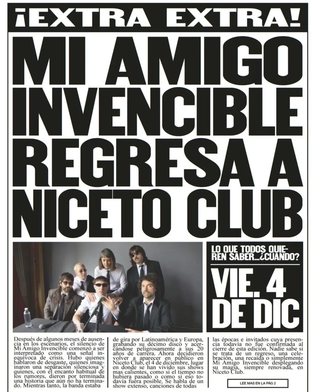 Mi Amigo Invencible regresa a Niceto Club