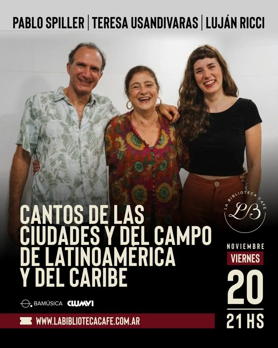 Afiche de Teresa Usandivaras, Pablo Spiller y Luján Ricci