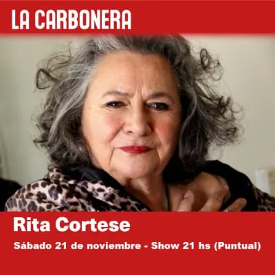 Afiche de Rita Cortese en La Carbonera