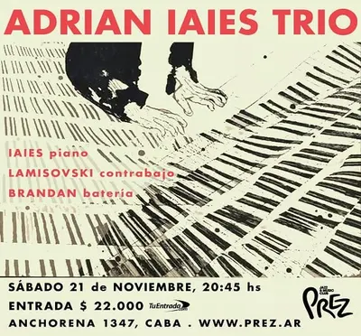 Afiche de Adrián Iaies Trío