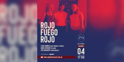 Afiche de Rojo fuego rojo