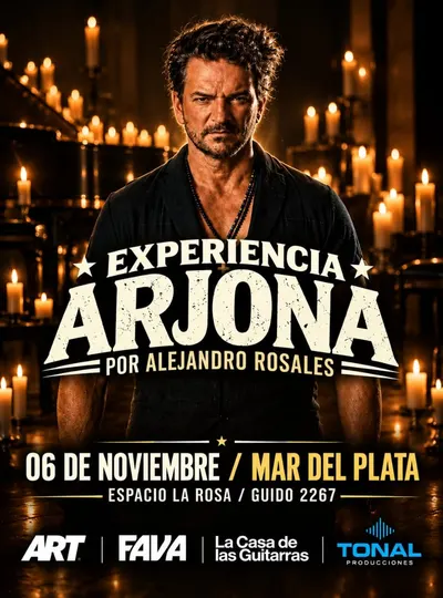 Afiche de Experiencia Arjona, por Alejandro Rosales