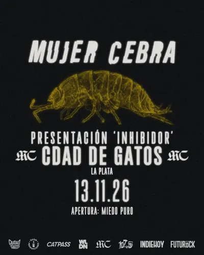 Afiche de Mujer Cebra presenta Inhibidor, con Miedo Puro