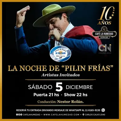 Afiche de La noche de Pilín Frías