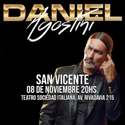 Afiche de Daniel Agostini en San Vicente