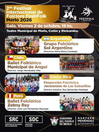 Afiche de FestiFolk Merlo 2026