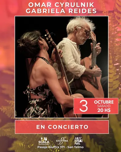 Afiche de De un entrevero: Omar Cyrulnik y Gabriela Reides en concierto