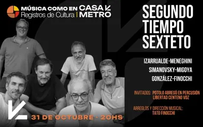 Afiche de Música como en casa – Segundo tiempo sexteto