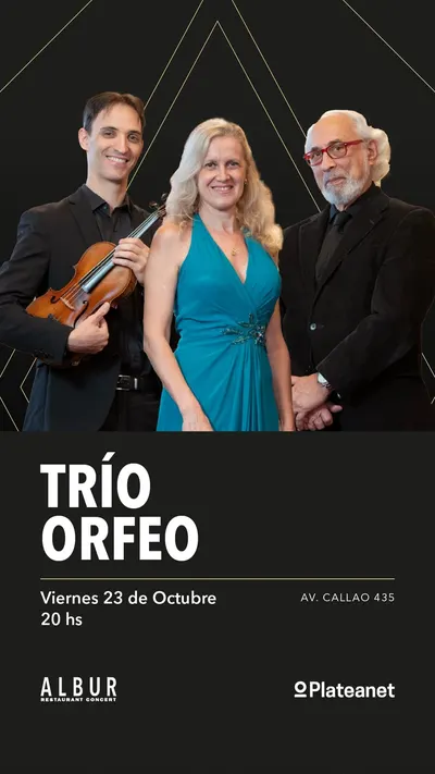 Afiche de Trío Orfeo: travesías del siglo XVII al XX