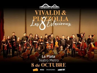 Afiche de Las 8 estaciones de Vivaldi y Piazzolla