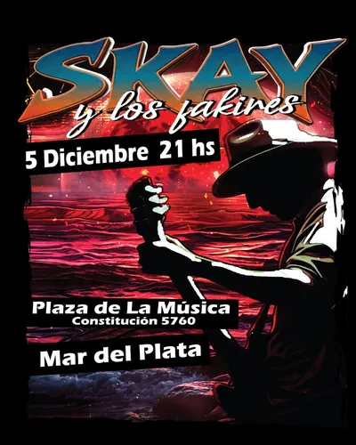 Afiche de Skay y Los Fakires en Mar del Plata