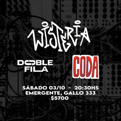 Afiche de Wisteria, CODA y Doble fila en El Emergente