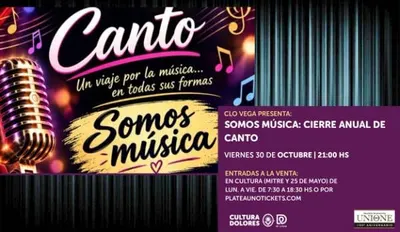 Afiche de Somos música: cierre anual de canto