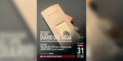 Afiche de Presentación libro objeto Diario del agua