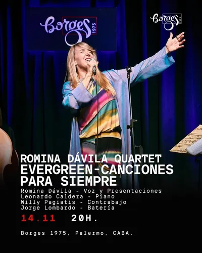 Afiche de Romina Dávila Quartet: Evergreen, canciones para siempre
