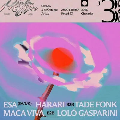 Afiche de Highlife: Esa Williams, Harari, Tade Fonk, Maca Viva y Loló Gasparini
