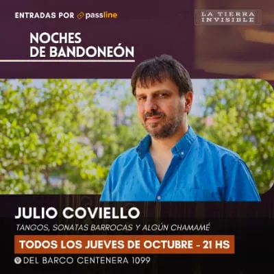 Afiche de Noches de bandoneón en octubre: Julio Coviello