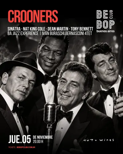 Afiche de Crooners: Sinatra, Nat King Cole, Dean Martin y Tony Bennett
