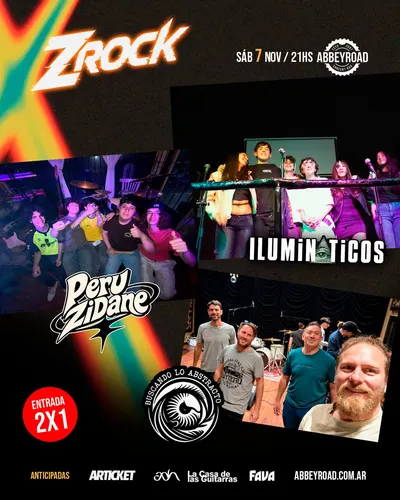 Afiche de Zrock: Ilumináticos, Perú Zidane y Buscando lo Abstracto