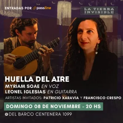 Afiche de Huella del aire: Myriam Soae y Leonel Iglesias