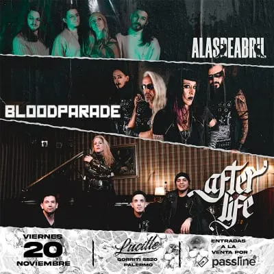 Afiche de Afterlife + Bloodparade + Alas de Abril
