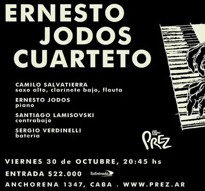 Afiche de Ernesto Jodos Cuarteto