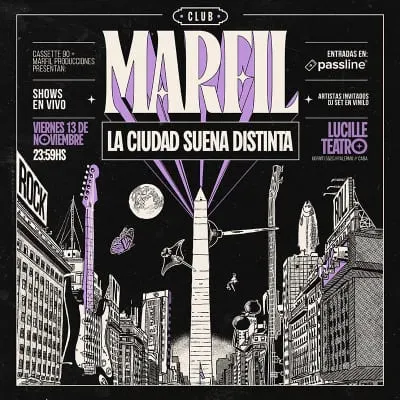Afiche de Club Marfil en Teatro Lucille