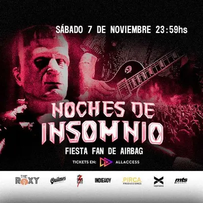 Afiche de Noches de insomnio: fiesta fan de Airbag