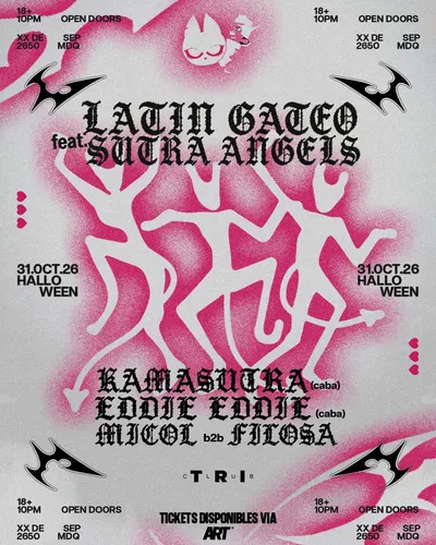 Afiche de Latin Gateo ft. Sutra Angels: edición Halloween