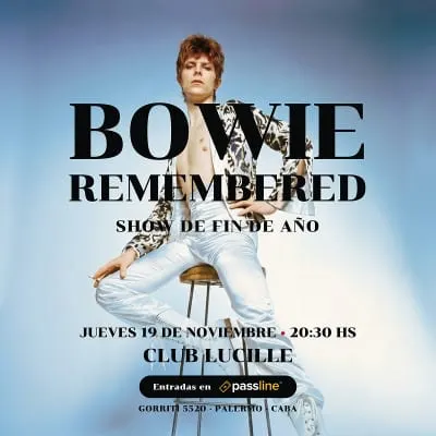 Afiche de Bowie Remembered en Lucille