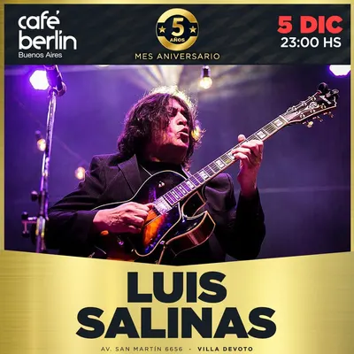Afiche de Luis Salinas en Café Berlín