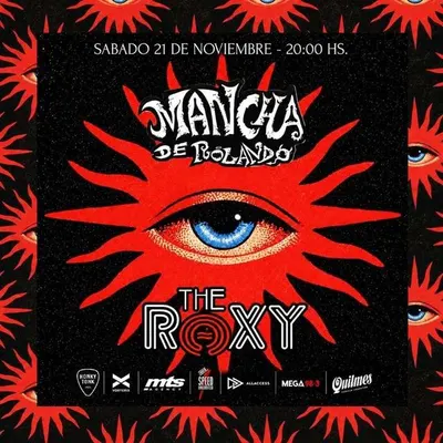 Afiche de La Mancha de Rolando en The Roxy Live